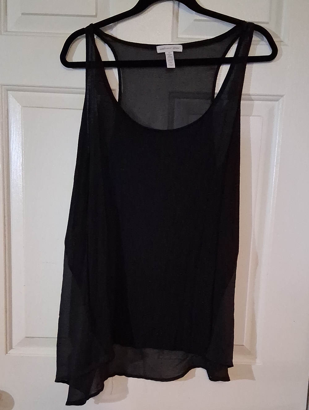 Ambiance Black Sheer Layering Tank Top